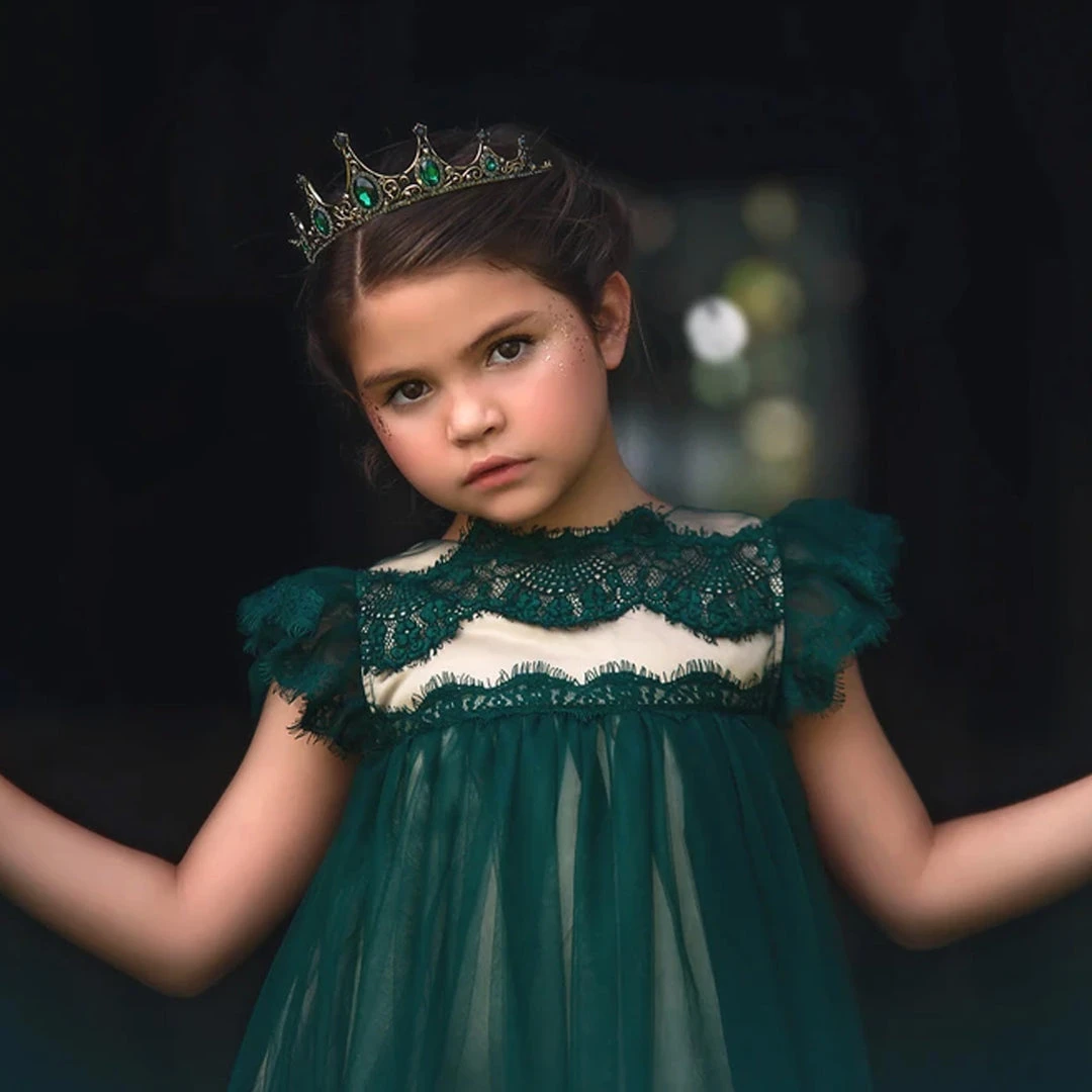 TRISH SCULLY ADRIANA DRESS EMERALD GIRLS