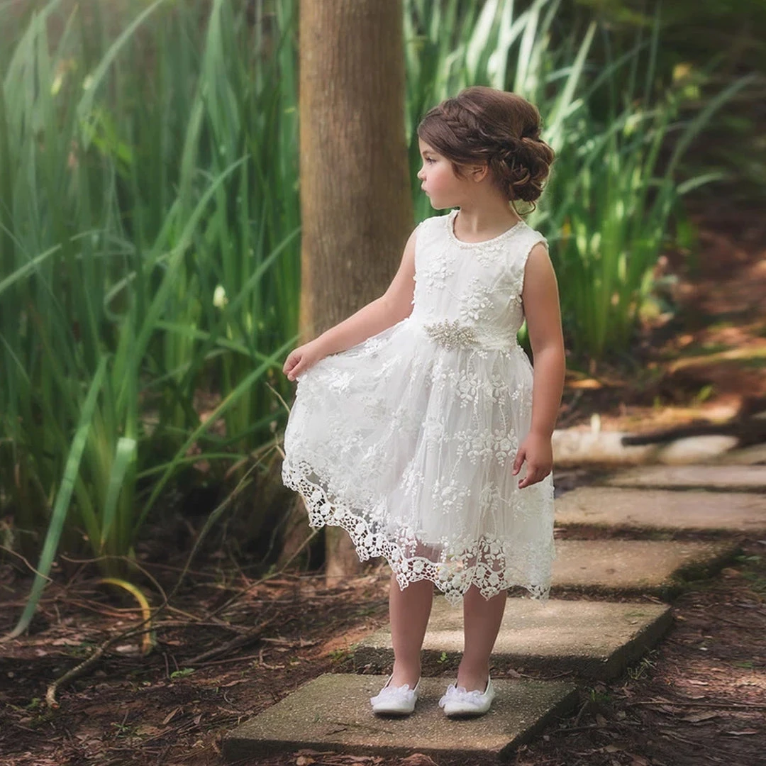 TRISH SCULLY HOME BELLA BRIANNA DRESS & BELT SET-ANTIQUE WHITE