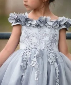 TRISH SCULLY HOME GIRLS BELLE GOWN SILVER