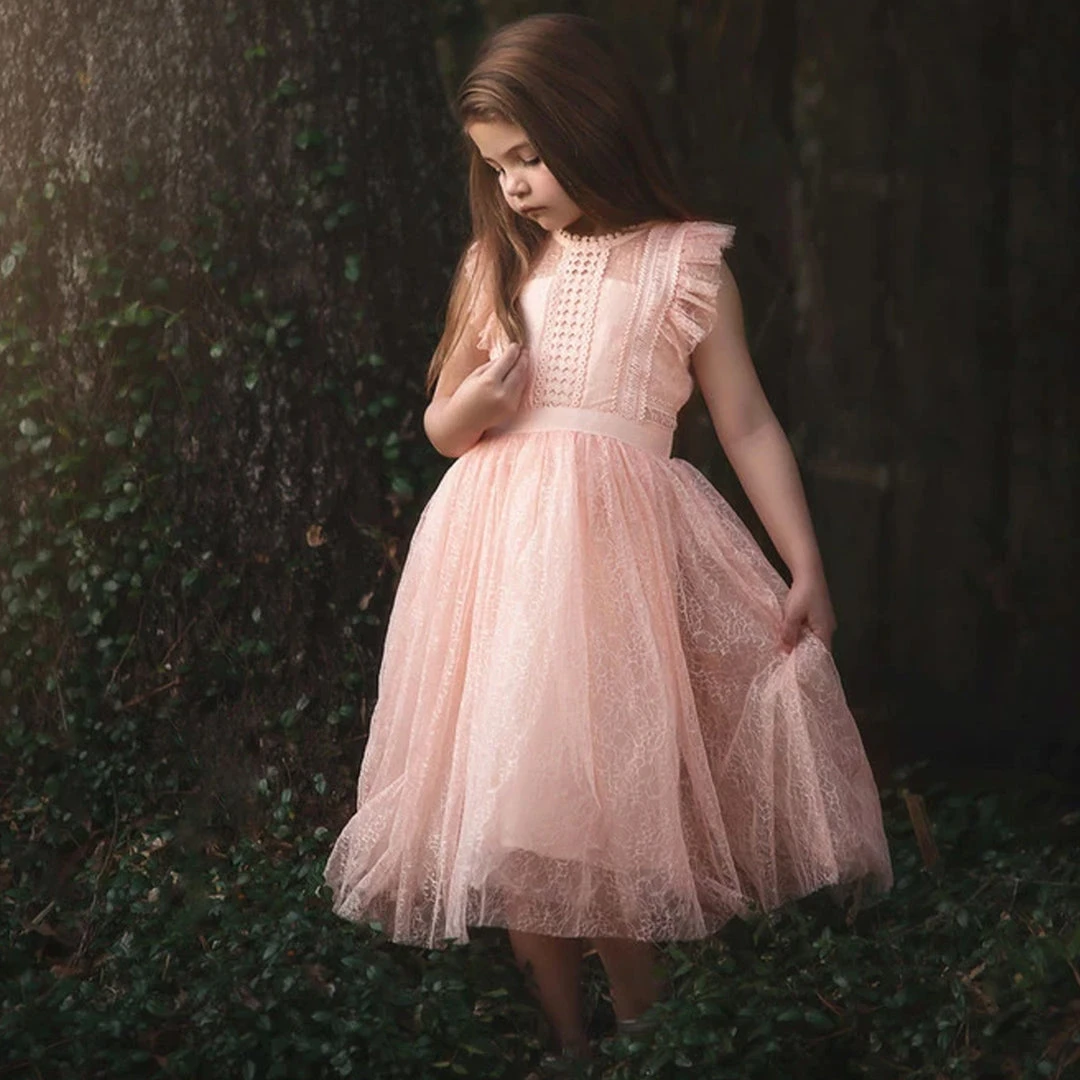 TRISH SCULLY HOME CLARISSA DRESS PEACHY PINK