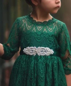 TRISH SCULLY HOME Spring/Summer 2022 BELLA RAFAELA DRESS & BELT SET-EMERALD