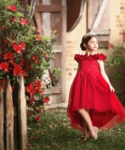 TRISH SCULLY BELLE GOWN CRIMSON