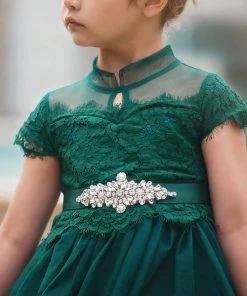 TRISH SCULLY ARIANA GOWN & BELT SET EMERALD