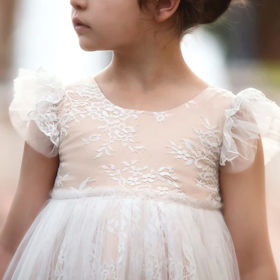 TRISH SCULLY HOME GIRLS CLARA GOWN BUTTERSCOTCH