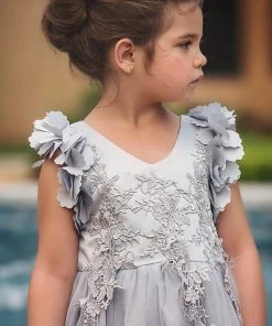 TRISH SCULLY BIANCA DRESS SILVER Baby Girls 0-24M