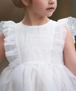 TRISH SCULLY GIRLS ALICE DRESS WHITE