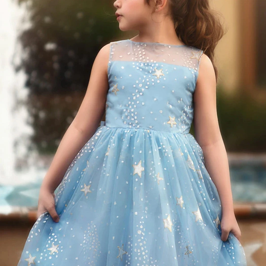 TRISH SCULLY ANTOINETTE GOWN LIGHT BLUE GIRLS