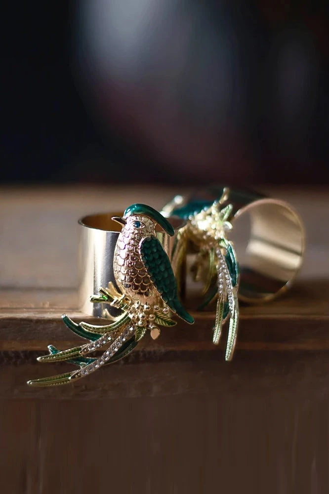 TRISH SCULLY HOME L’OISEAU NAPKIN RING SET OF 2