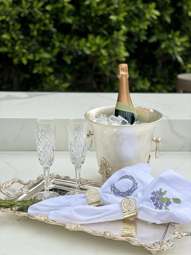 TRISH SCULLY HOME SILVER PLATED WINDSOR PLATTER