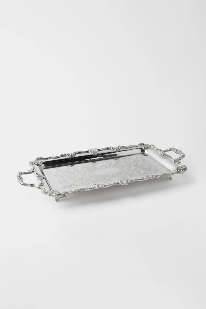 TRISH SCULLY HOME SILVER PLATED WINDSOR PLATTER