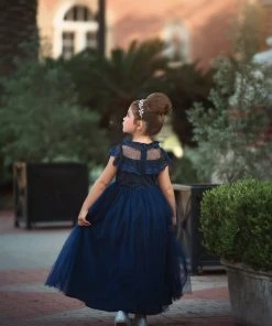 TRISH SCULLY GIOVANNA GOWN NAVY Spring/Summer 2022