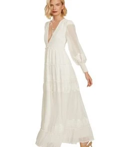 TRISH SCULLY SOFIA MAXI DRESS WHITE