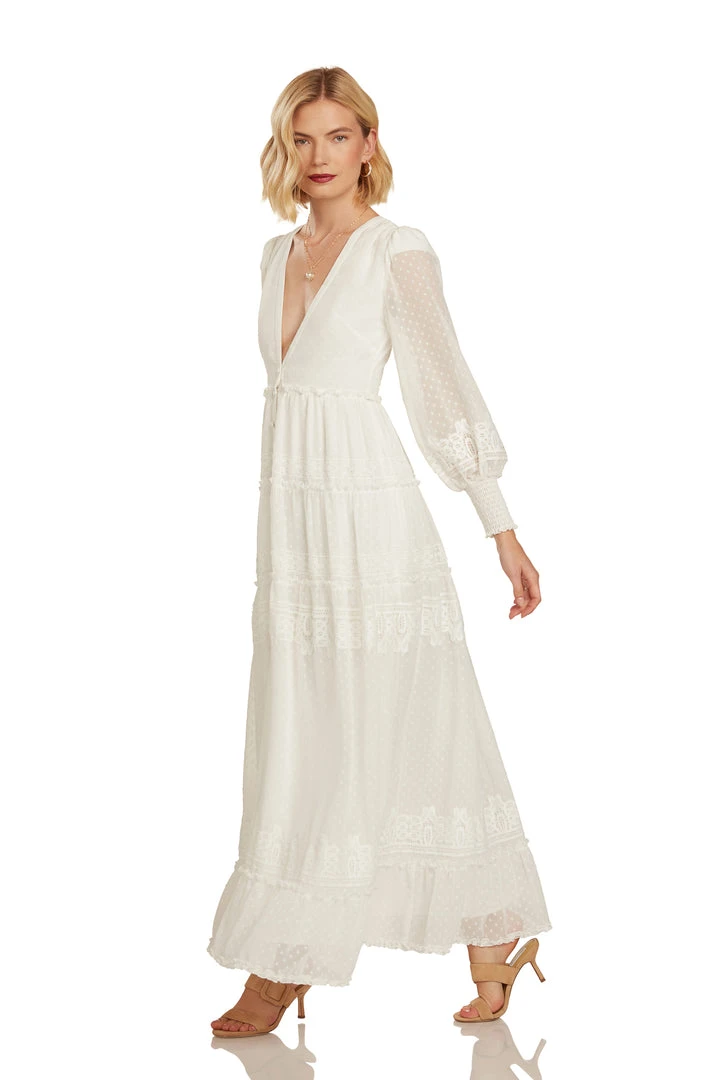 TRISH SCULLY SOFIA MAXI DRESS WHITE
