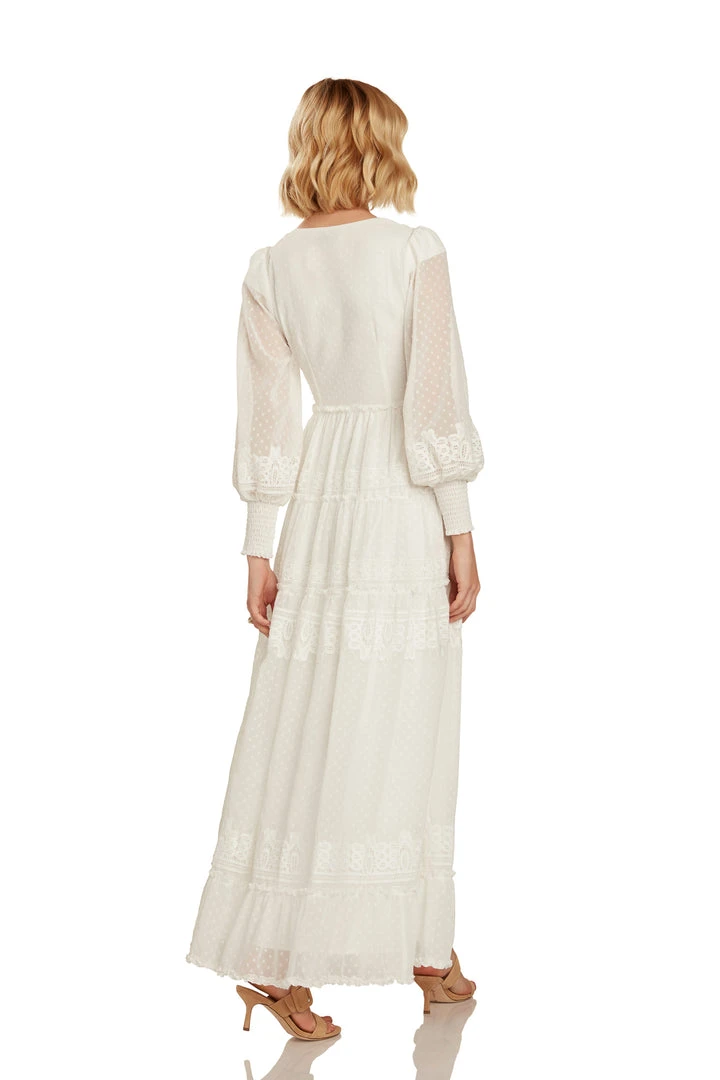 TRISH SCULLY SOFIA MAXI DRESS WHITE
