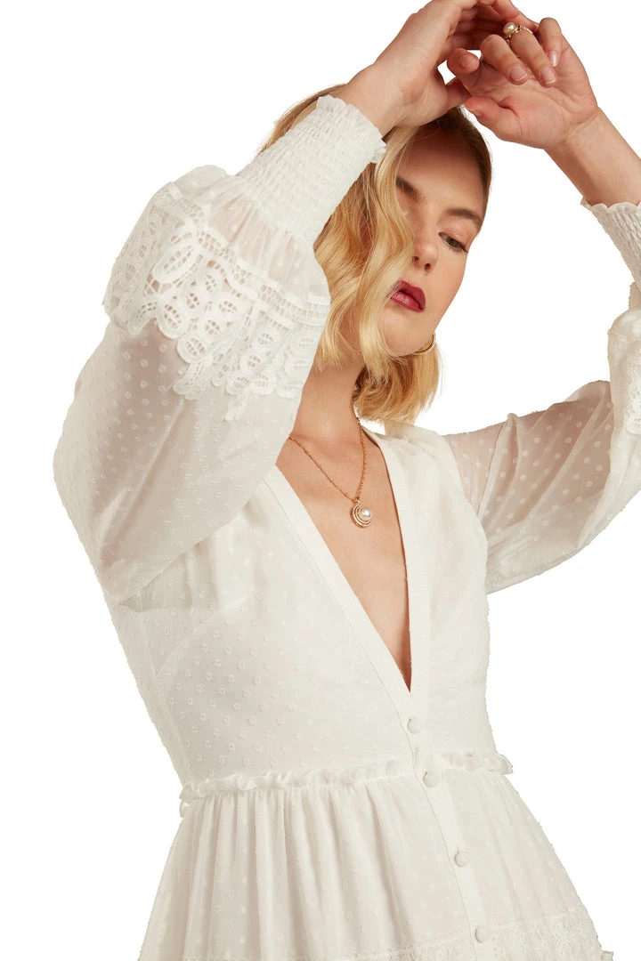 TRISH SCULLY SOFIA MAXI DRESS WHITE