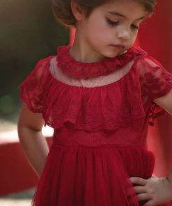TRISH SCULLY GIOVANNA GOWN CRIMSON Girls 2T-6