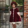 TRISH SCULLY Spring/Summer 2022 ROSALINA DRESS BURGUNDY VELVET