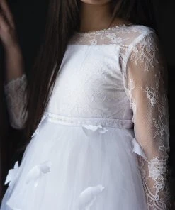 TRISH SCULLY MARIPOSA GOWN WHITE GIRLS