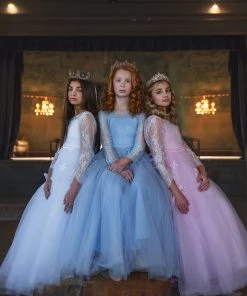 TRISH SCULLY MARIPOSA GOWN WHITE GIRLS