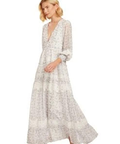 TRISH SCULLY SOFIA MAXI DRESS LAVENDER FLORAL