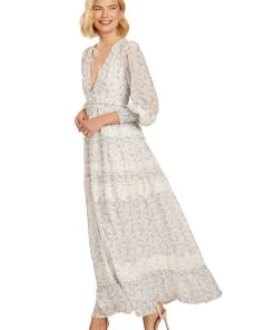 TRISH SCULLY SOFIA MAXI DRESS LAVENDER FLORAL