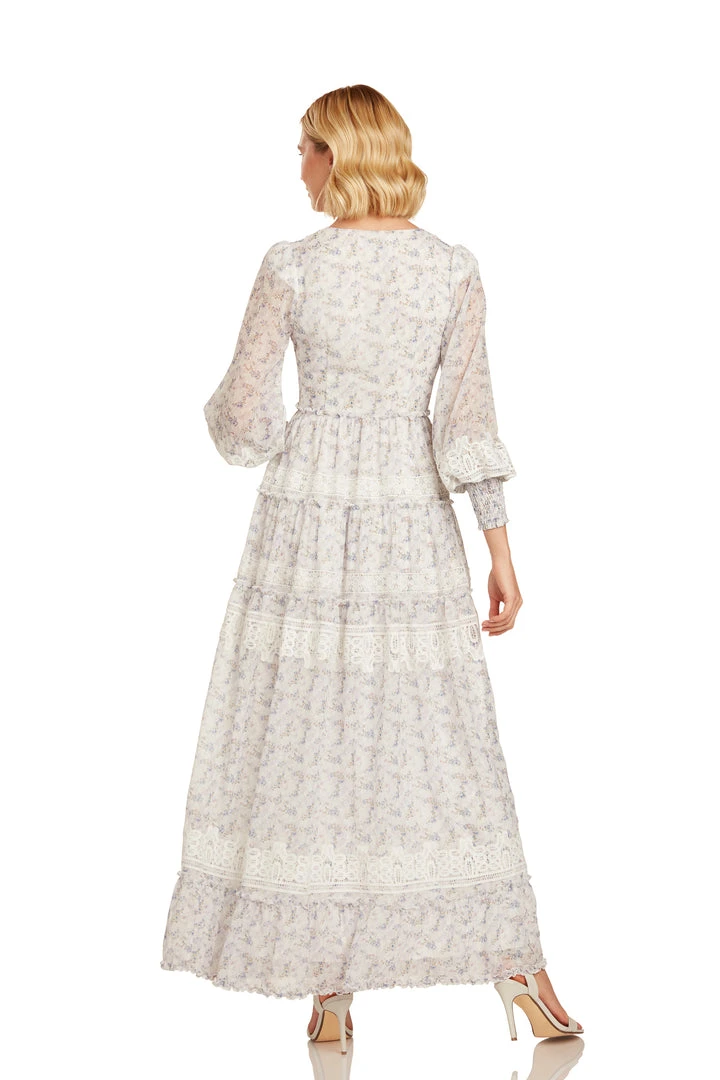 TRISH SCULLY SOFIA MAXI DRESS LAVENDER FLORAL