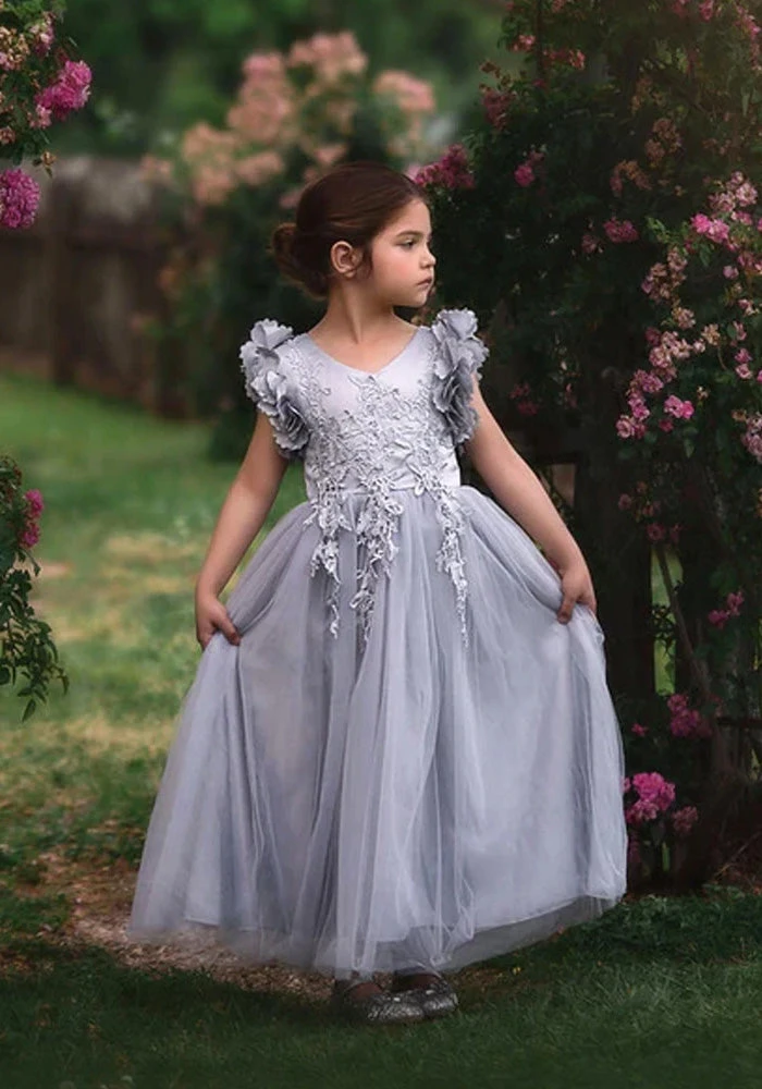 TRISH SCULLY BIANCA GOWN SILVER