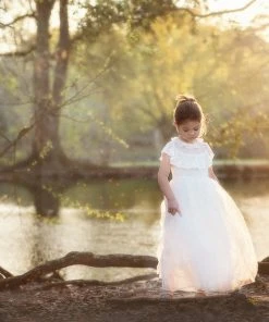 TRISH SCULLY GIRLS GIOVANNA GOWN WHITE