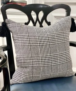 TRISH SCULLY HOME GLEN PLAID TASSEL PILLOW CASE