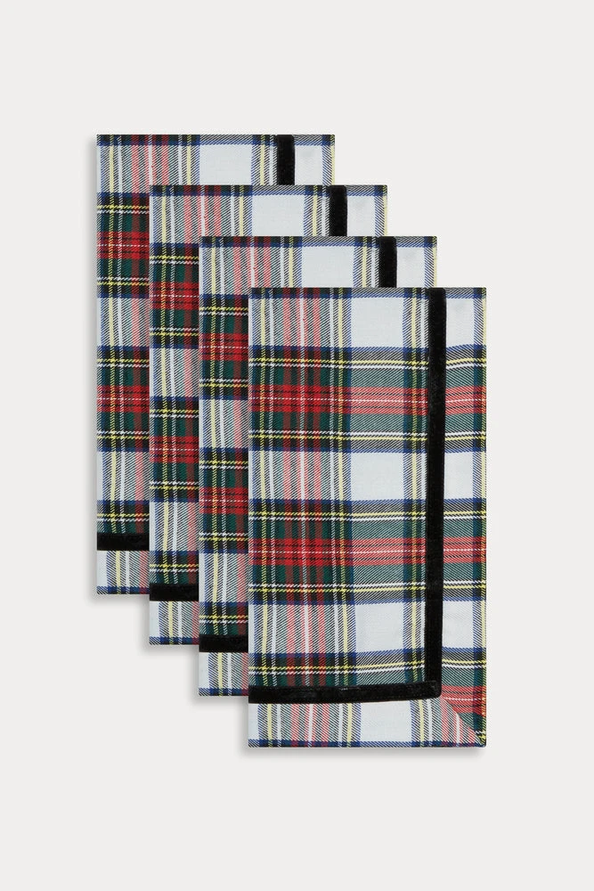 TRISH SCULLY STEWART TARTAN NAPKIN SET OF 4
