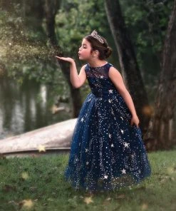 TRISH SCULLY HOME ANTOINETTE GOWN NAVY