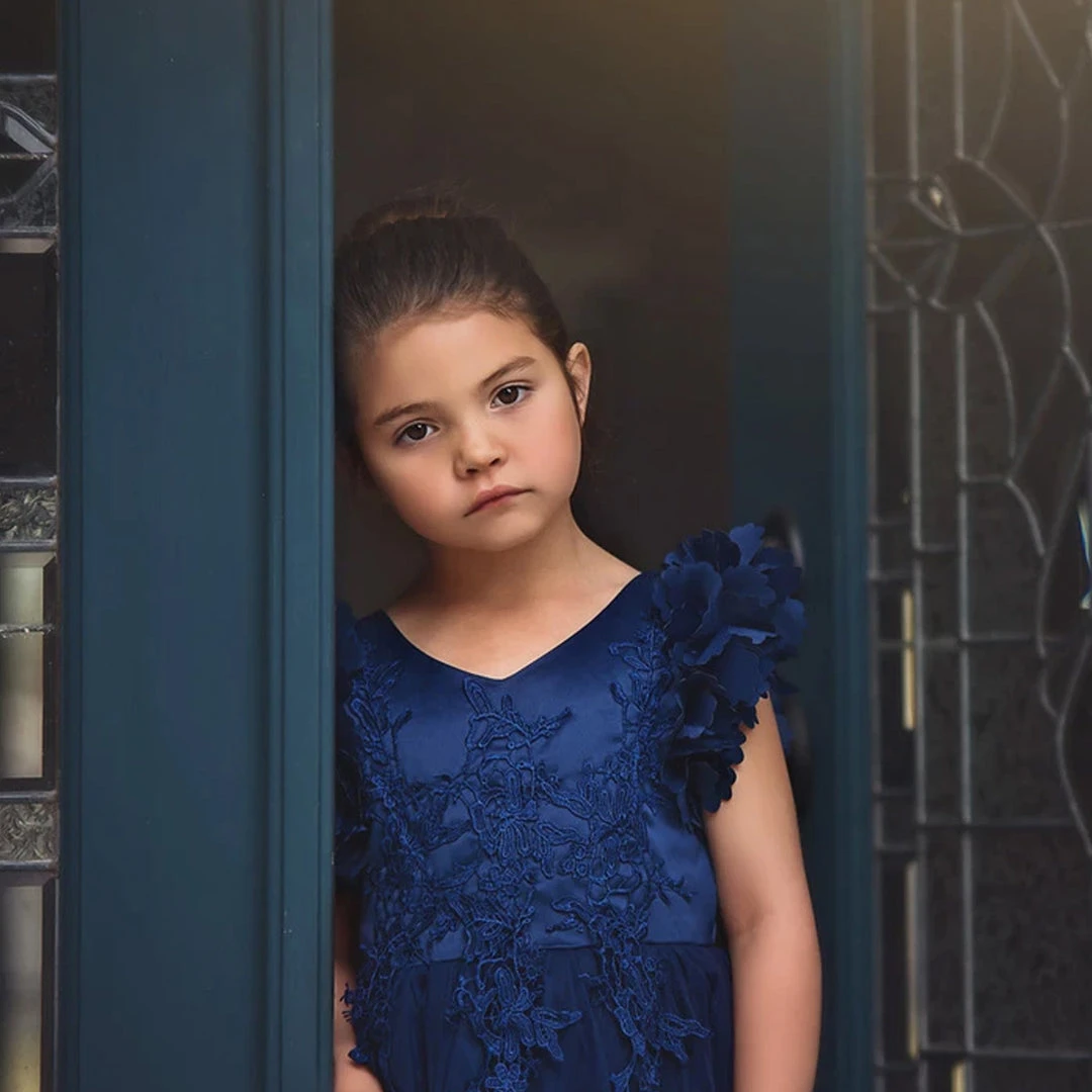 TRISH SCULLY BIANCA GOWN NAVY GIRLS