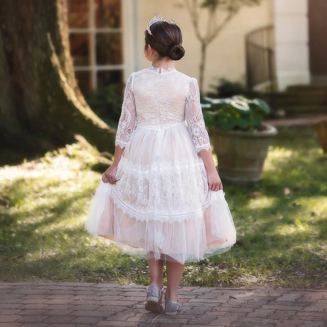 TRISH SCULLY AIMEE DRESS ANTIQUE WHITE Girls 2T-6