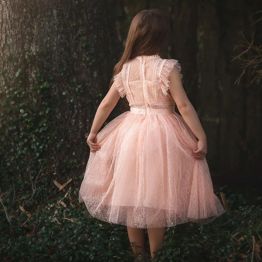 TRISH SCULLY HOME CLARISSA DRESS PEACHY PINK