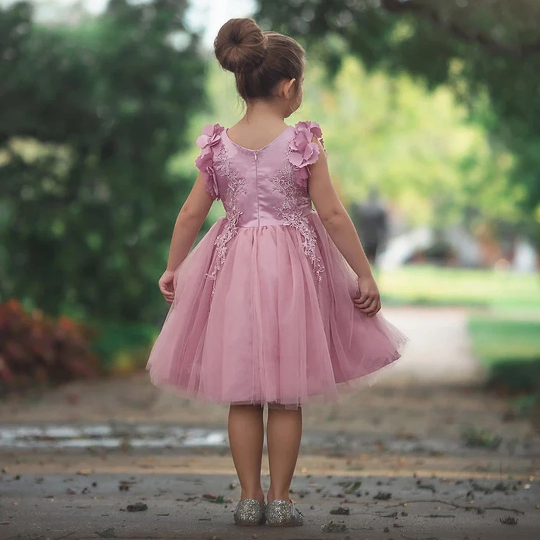 TRISH SCULLY GIRLS BIANCA DRESS ROSE