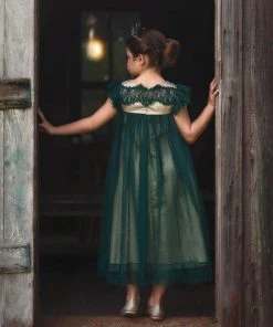 TRISH SCULLY ADRIANA DRESS EMERALD GIRLS