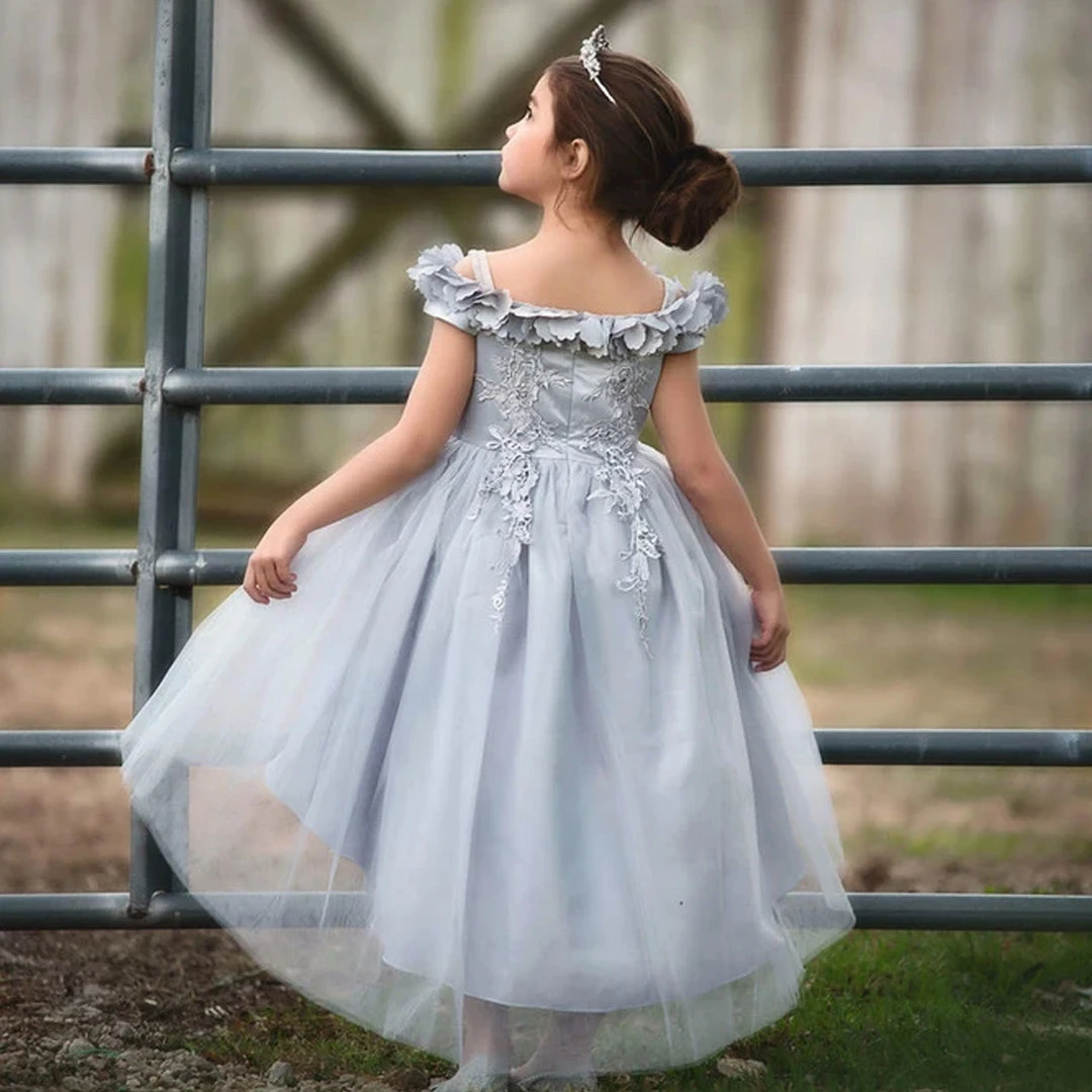 TRISH SCULLY HOME GIRLS BELLE GOWN SILVER