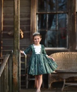 TRISH SCULLY LOLA DRESS SAGE FLORAL