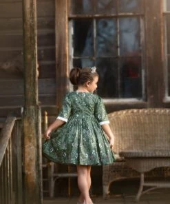 TRISH SCULLY LOLA DRESS SAGE FLORAL