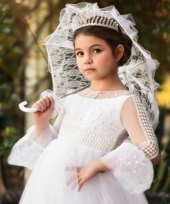 TRISH SCULLY HOME PIPER LACE PARASOL WHITE Accessories