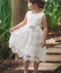 TRISH SCULLY HOME BELLA BRIANNA DRESS & BELT SET-ANTIQUE WHITE