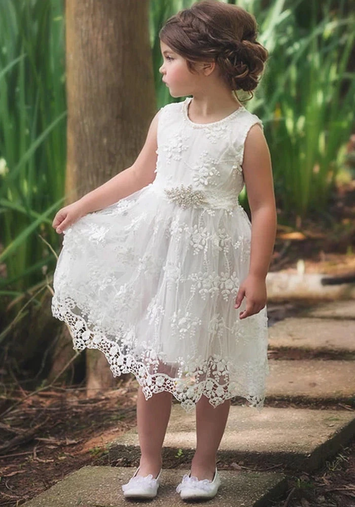 TRISH SCULLY HOME BELLA BRIANNA DRESS & BELT SET-ANTIQUE WHITE