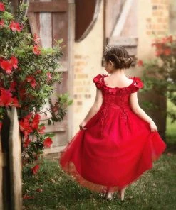 TRISH SCULLY BELLE GOWN CRIMSON