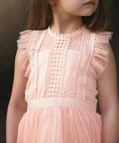 TRISH SCULLY HOME CLARISSA DRESS PEACHY PINK