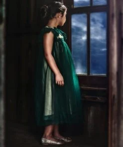 TRISH SCULLY ADRIANA DRESS EMERALD GIRLS