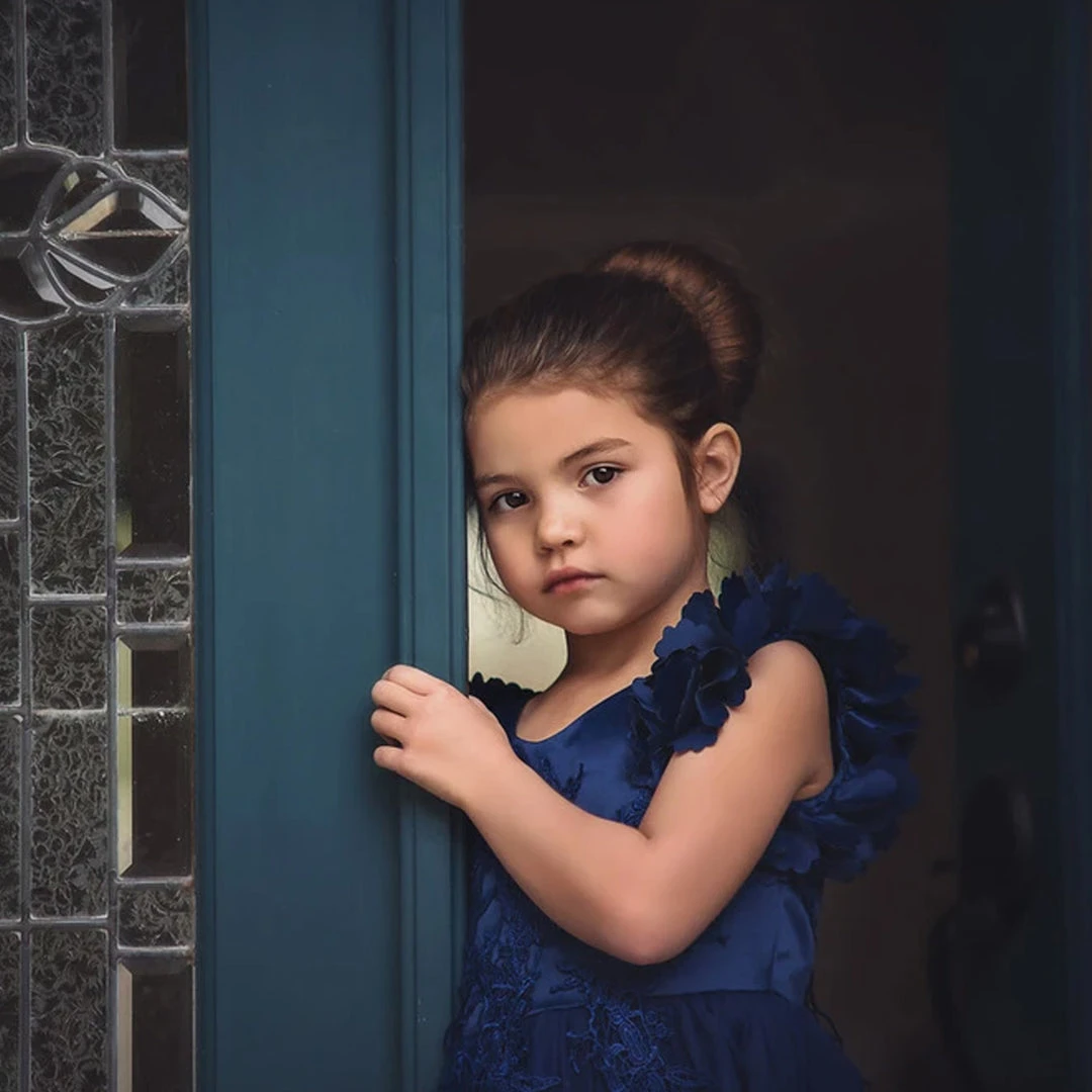 TRISH SCULLY BIANCA GOWN NAVY GIRLS