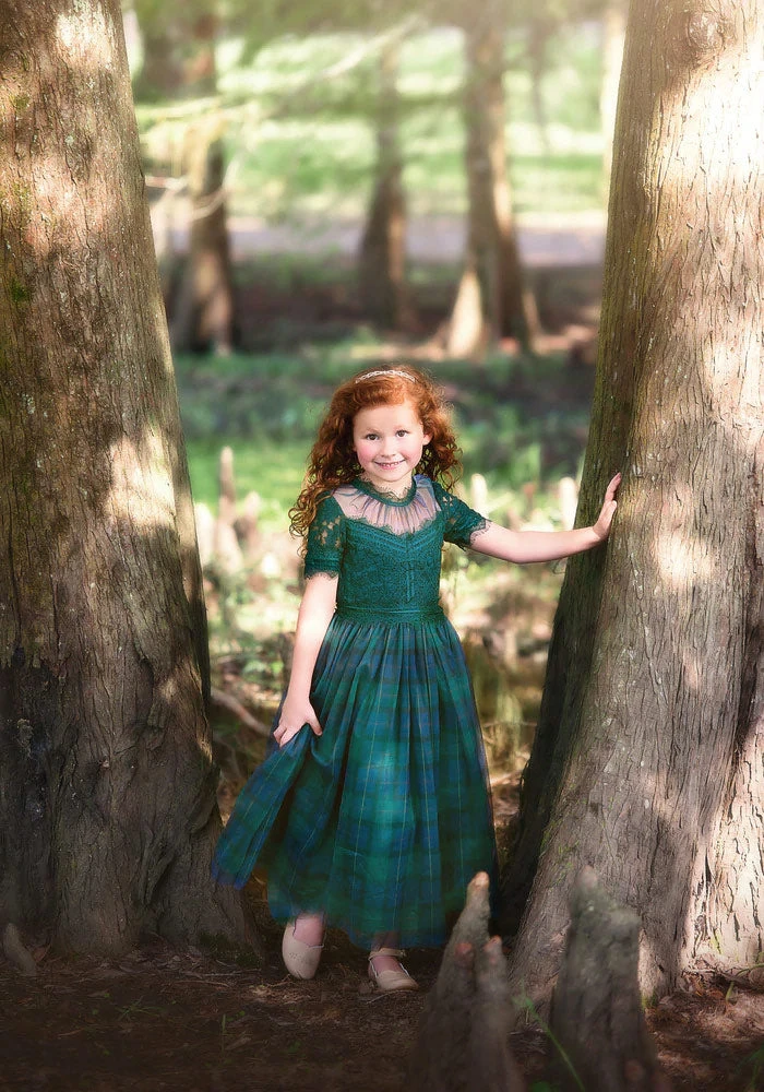 TRISH SCULLY HOME HARMONY GOWN BLACKWATCH TARTAN Spring/Summer 2022