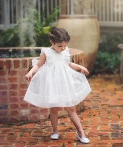 TRISH SCULLY GIRLS ALICE DRESS WHITE
