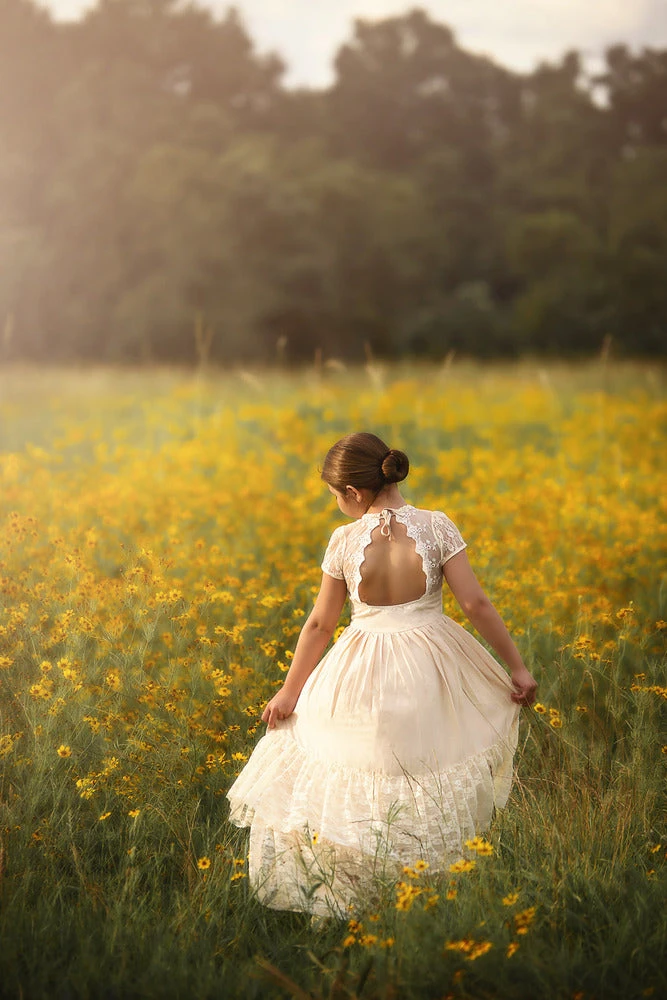 TRISH SCULLY HOME MEGHAN GOWN IVORY Girls 7-14