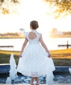 TRISH SCULLY GIRLS SYLVIE DRESS WHITE